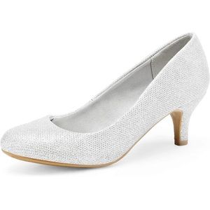 Women's Luvly Bridal Wedding Party Low Heel Pump Shoes